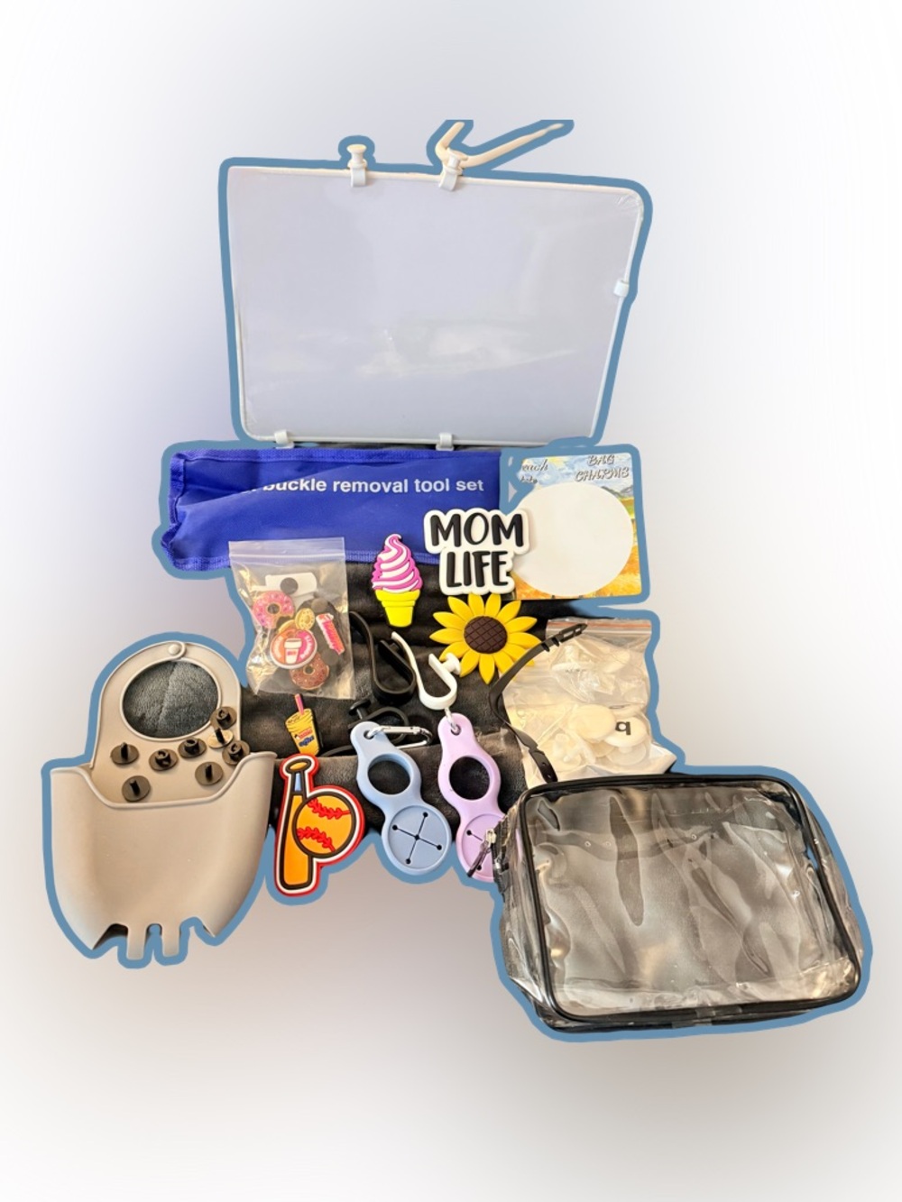 Beach Bag Charms, Accessories, Divider & Tool Kit EUC